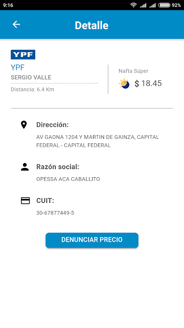 Precios en surtidor 5