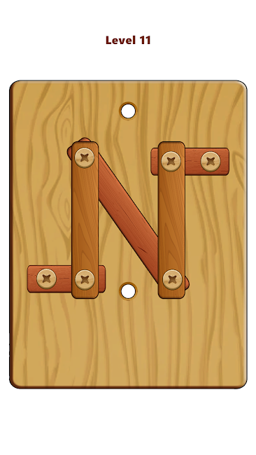 Wood Nuts And Bolts Puzzle 1